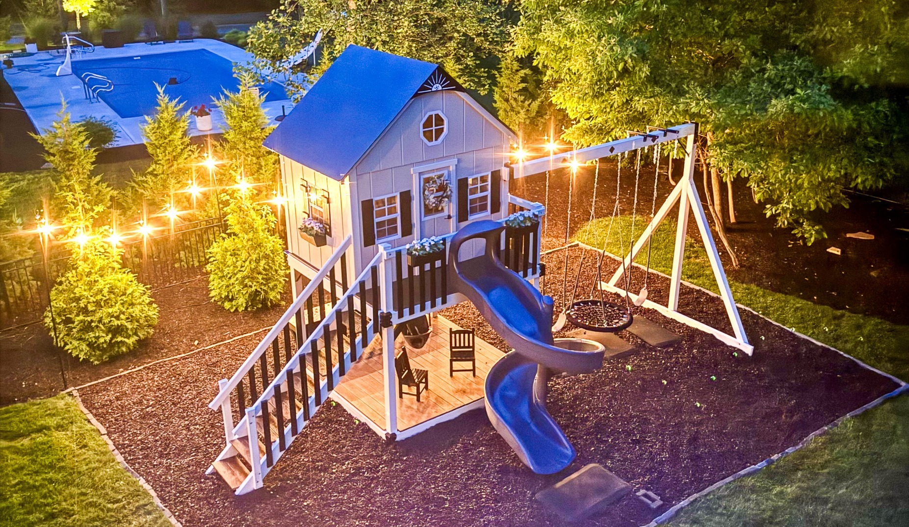 Compact Playground Sets: How do I fit in the slides?