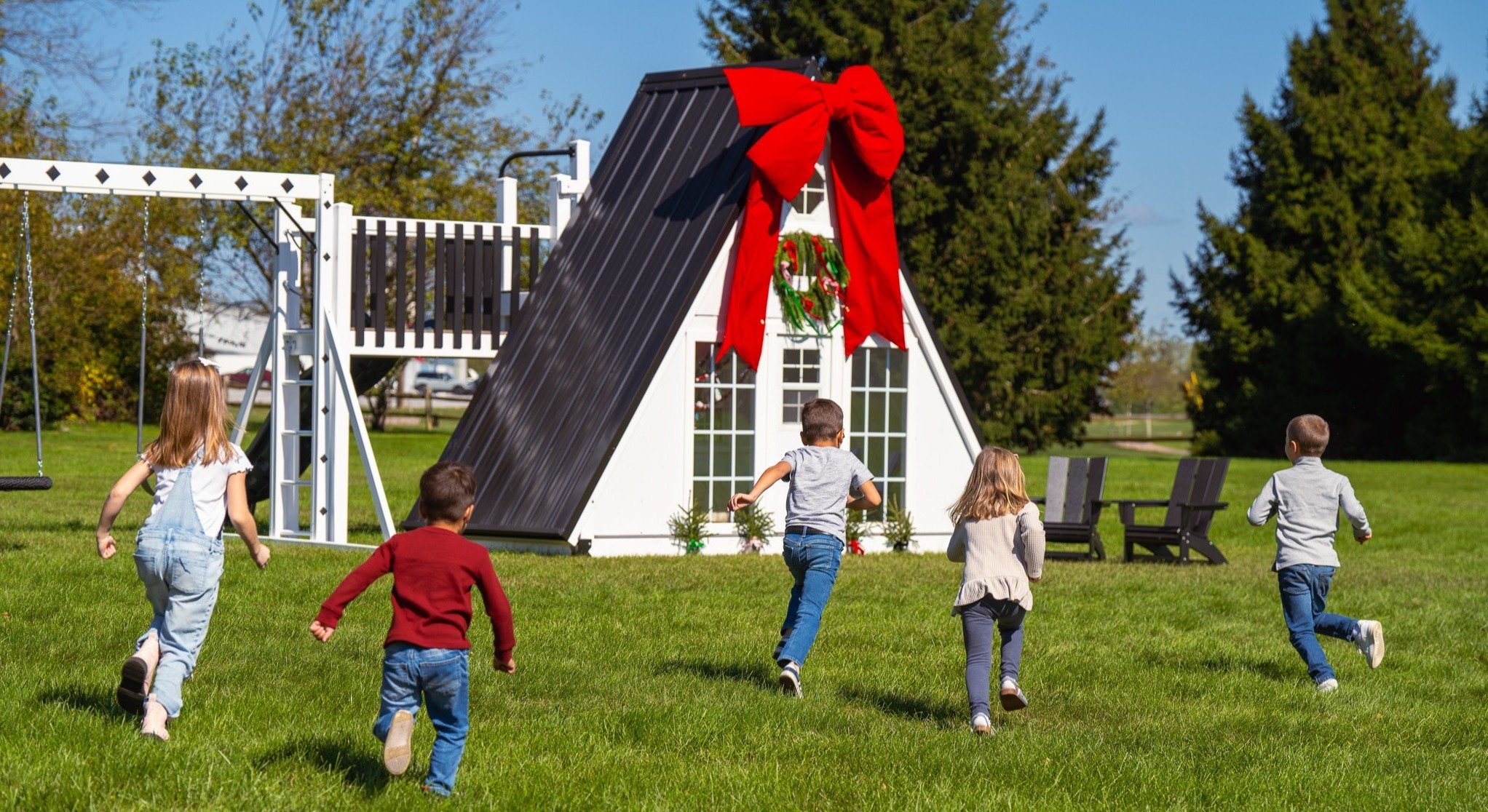 A Big Swing Set Needs a Big Bow: Give the Gift of Play